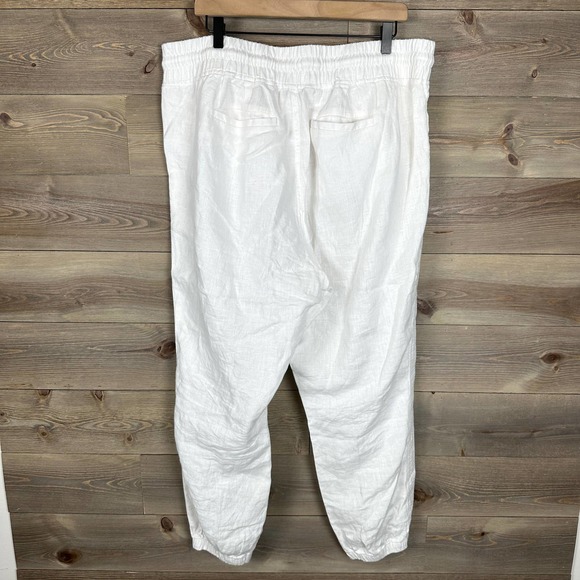 Athleta Cabo Linen Jogger Size 16 in Calla Lily White - Picture 4 of 6